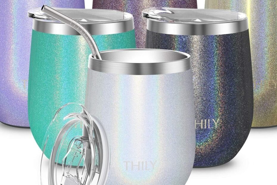 Sip in Style: THILY's Glitter White Insulated Wine Tumbler Review