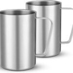 Stay Refreshed On-the-Go: Review of the 2 Pack Stainless Steel Camping Mugs