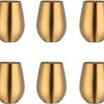 Unbreakable Elegance: The 6 Pack Gold Stemless Wine Tumblers Review