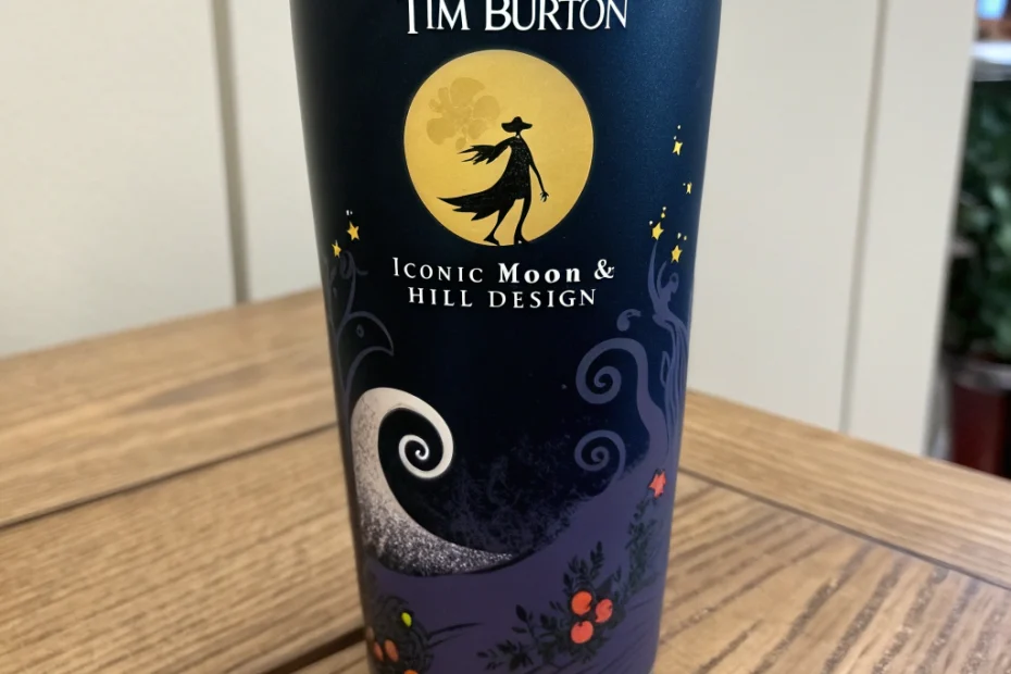 Exploring Tim Burton's Iconic Moon & Hill Design Tumbler Features