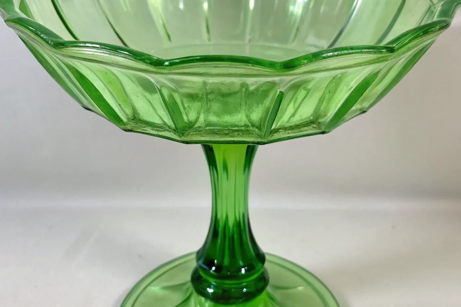 Exploring the Allure of Green Uranium Glass Vintage Depression Tumble Up
